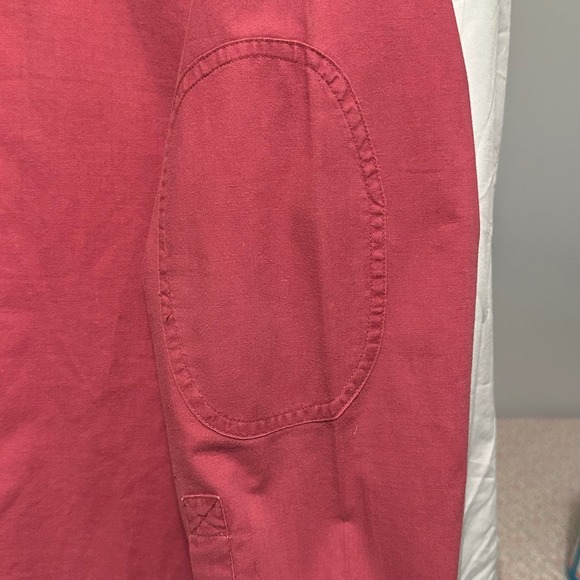 Cabelas Mens LT Large Tall Red Cotton Button Down Outdoor Work Shirt Long Sleeve - Picture 5 of 9